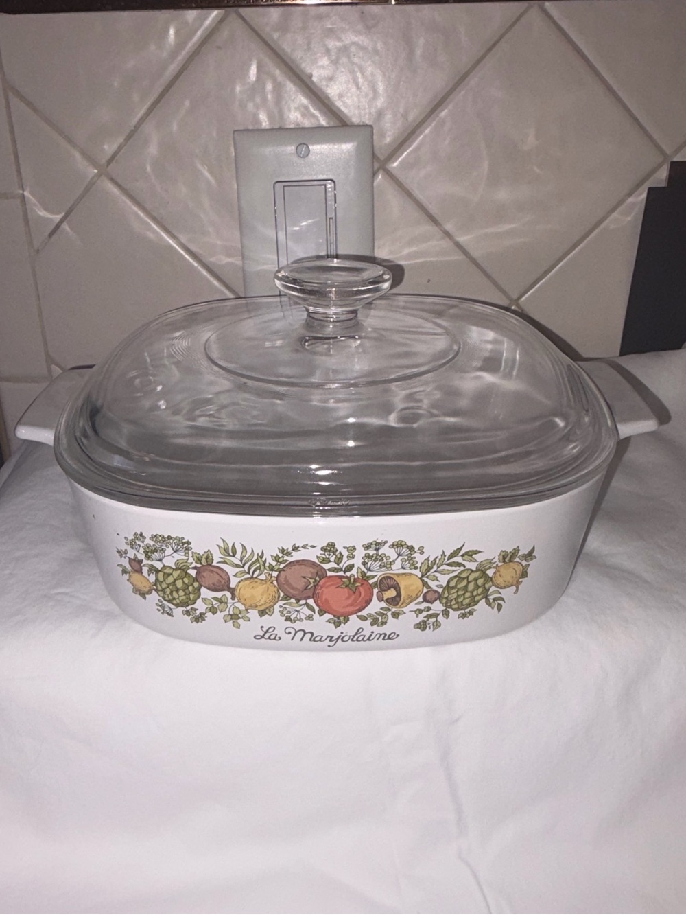 Vintage Corning Ware Spice Of Life La Marjolaine 2 Qt Casserole Dish with Lid